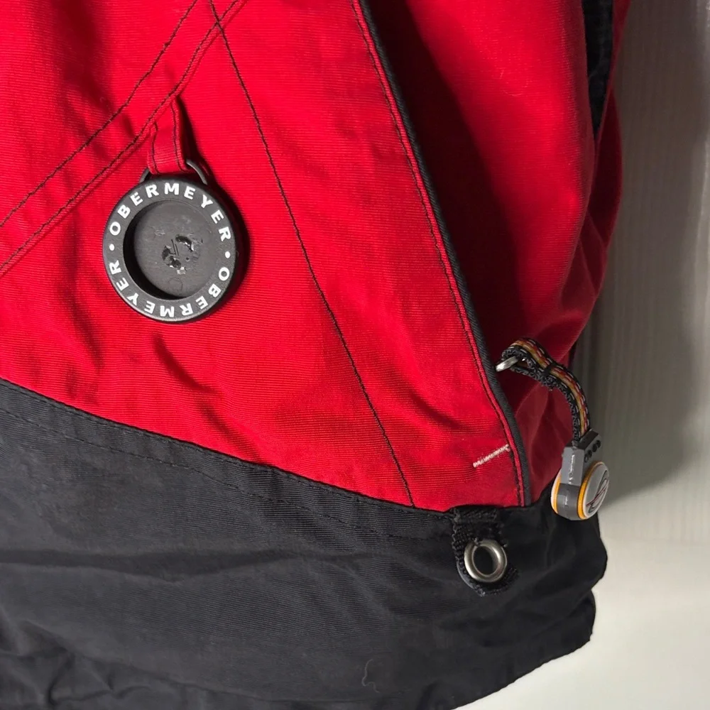 Obermeyer Kids Reversible Ski Snow Jacket Winter Coat - Red and Black Sz 8